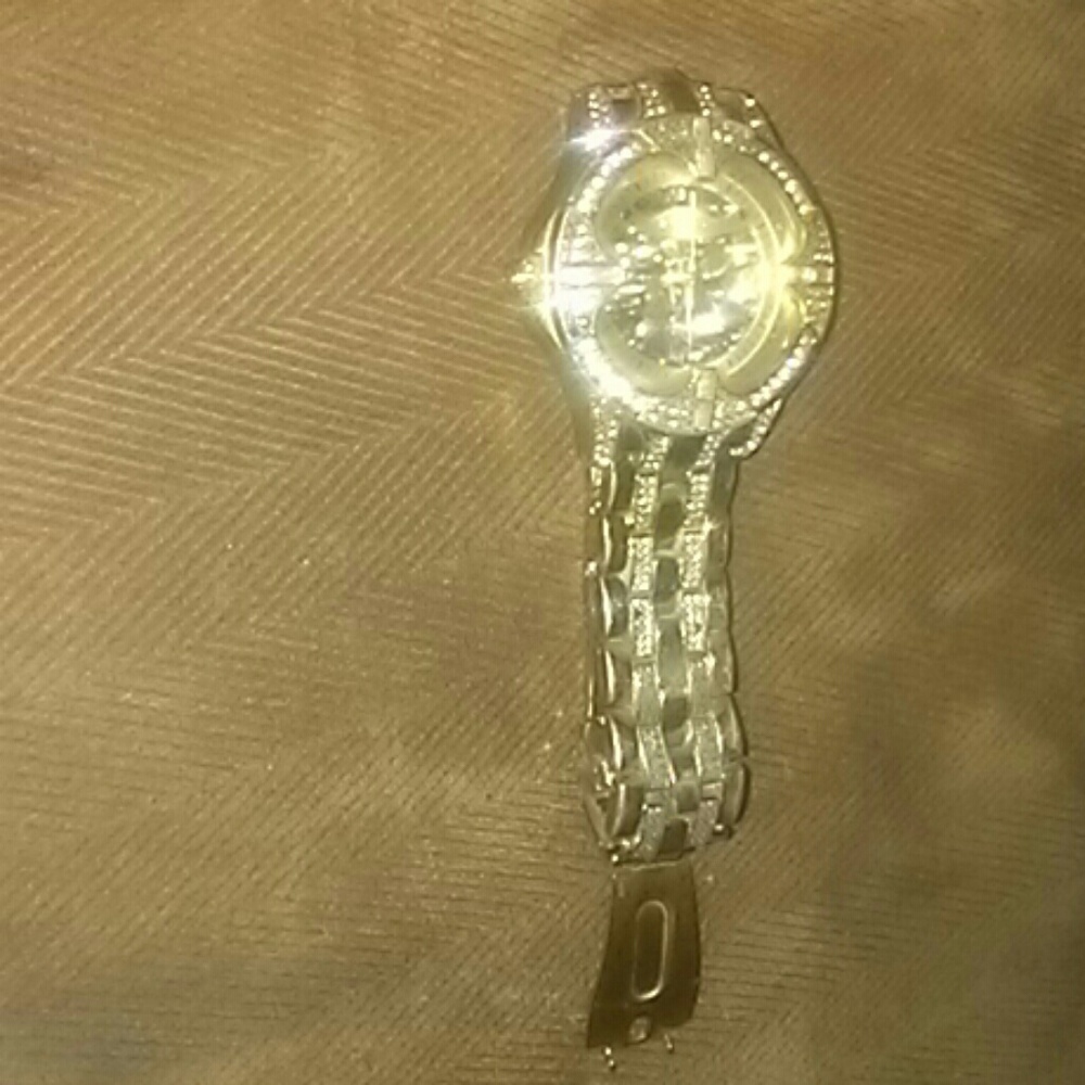 Gold diamond watch